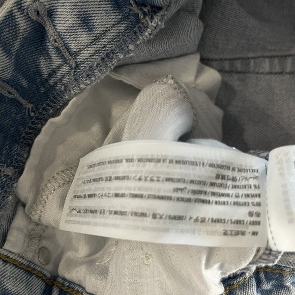 Abercrombie & Fitch The Dad Jean Womens 27 Short High Rise Button Fly Distressed - Picture 12 of 12